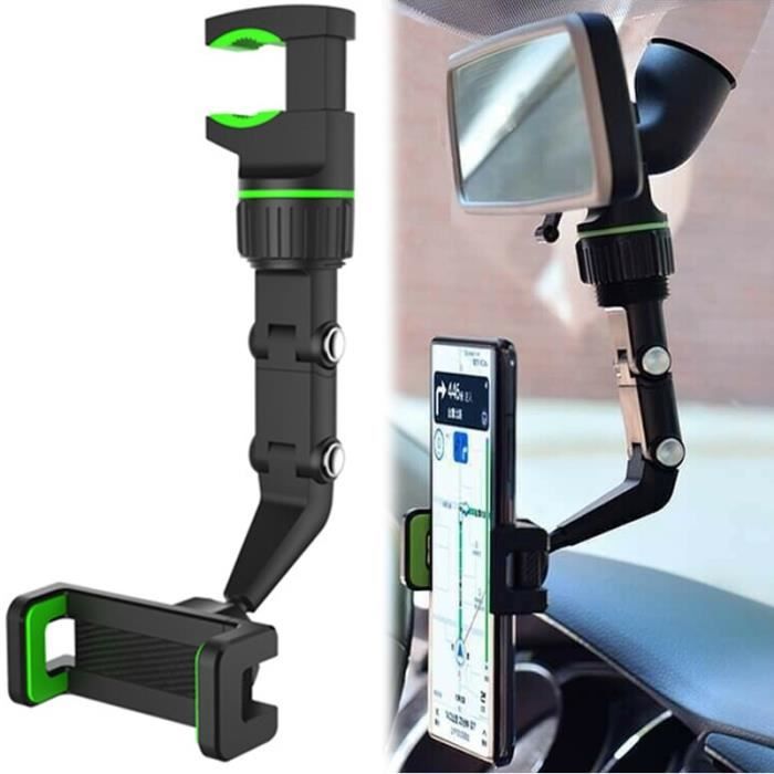 support telephone,WHITE--Support Universel De Téléphone Portable Pour Rétroviseur De Voiture, Pour Iphone, Samsung, Gps, Smartphone,