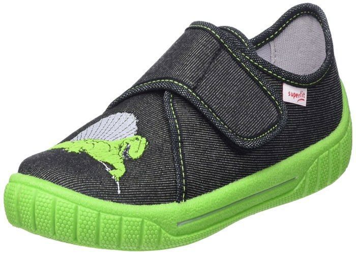 Superfit Jungen Hausschuhe Bill Mule - Bequeme Kinderschuhe Mit Klettverschluss