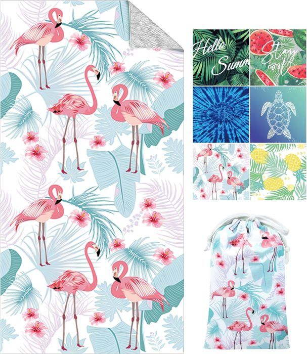 Serviette De Plage Microfibre Kuuromi 59 X 27 Pouces - Super Absorbante, Anti-sable, Légère, Séchage Rapide, Pour Plage/piscine/voyage