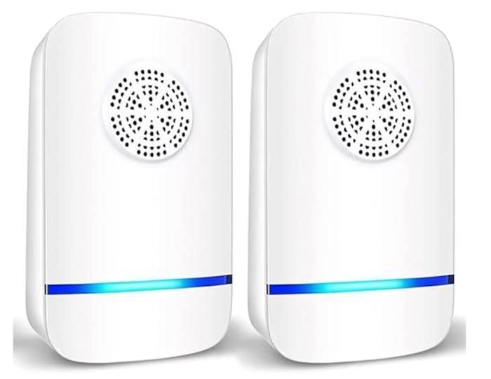 Lot de 2 répulsifs à ultrasons anti-insectes araignées à brancher pour souris dintérieur anti-mites fourmis punaises de lit