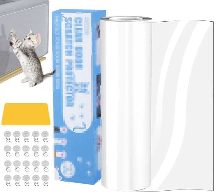 Meilleurs prix pour Protection Canape Chat Anti Griffe,Griffoir Chat Canapé,Anti Griffe Chat Canapé pour Meubles Porte Mur Canapé Tapis (21CM X 500CM)