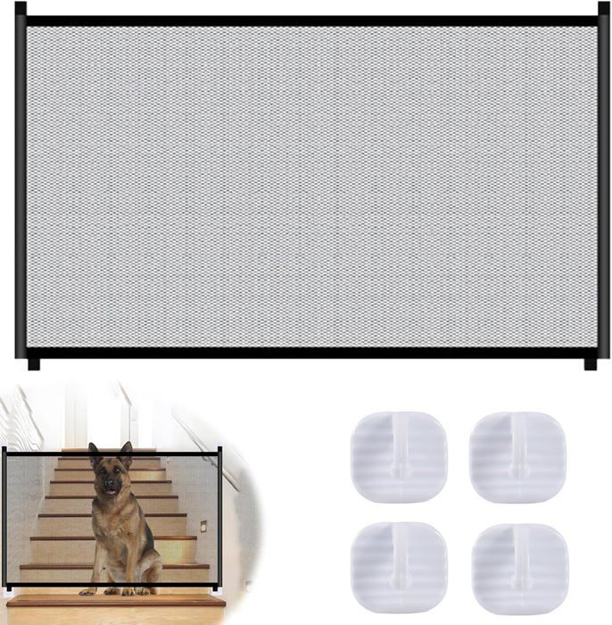 Meilleurs prix pour Barrière de protection descalier pour chien - Sans perçage - 110 x 72 cm - Pour escaliers portes couloir porte