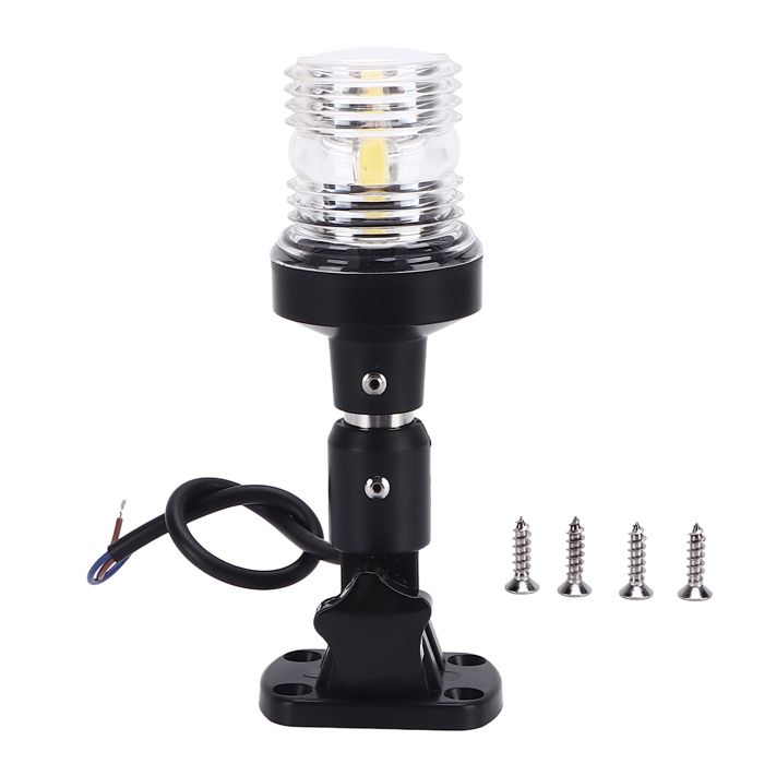 Lumière de tableau arrière de bateau étanche, feu de poupe de bateau, 39LEDs 5.2W IP68 lampe de pêche de bateau léger de tableau de ponton sous-marin étanche DC10-30V(Lumière bleue