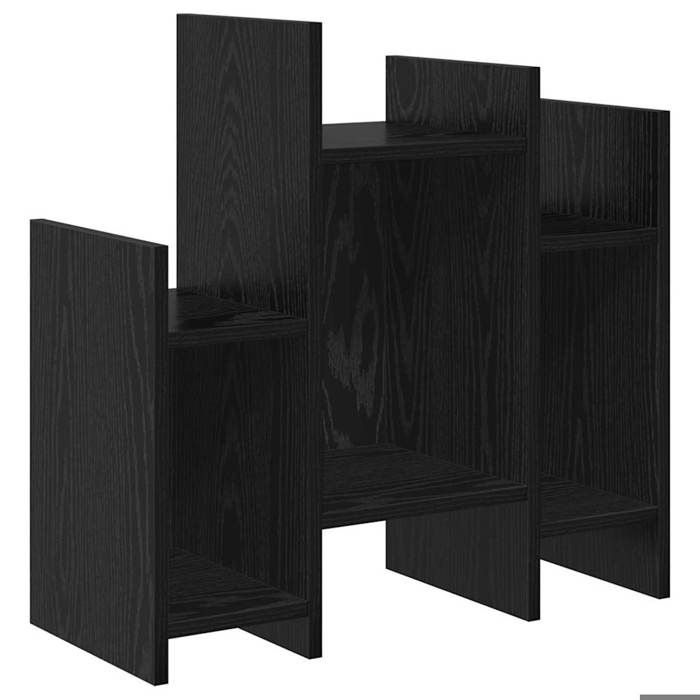 YUN@BUFFET BAS - MODERNE - Meuble dappoint Chêne noir 60 x 26 x 60 cm Bois dingénierie @7745@