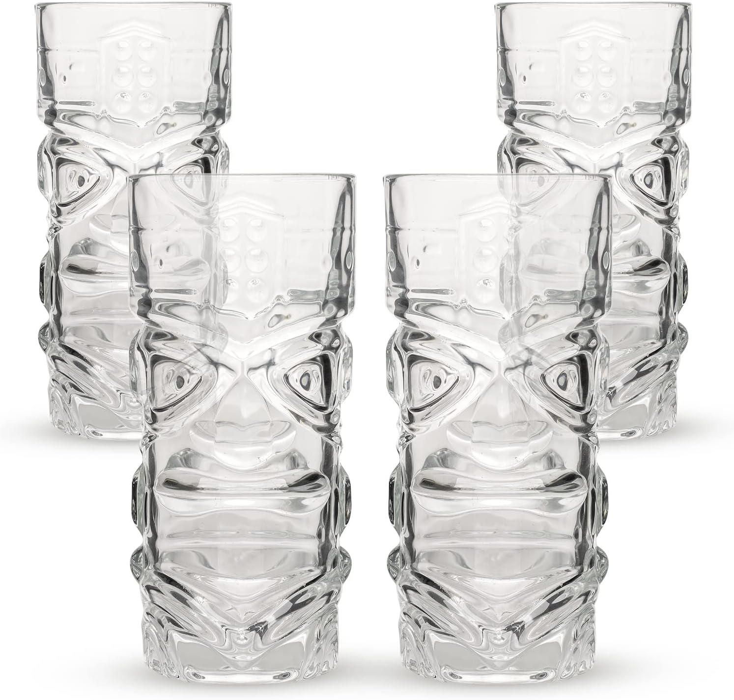 CKB LTD Set van 4 Tiki Bar Cocktailglazen - Hoge Bekers