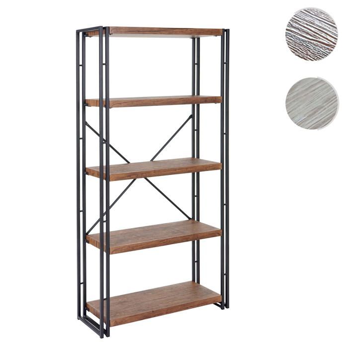MCW Bibliothèque Dohna 165x80cm structure 3D 5 niveaux chêne sauvage MCW Bibliothèque Dohna 165x80cm structure 3D 5 niveaux chêne sauvage