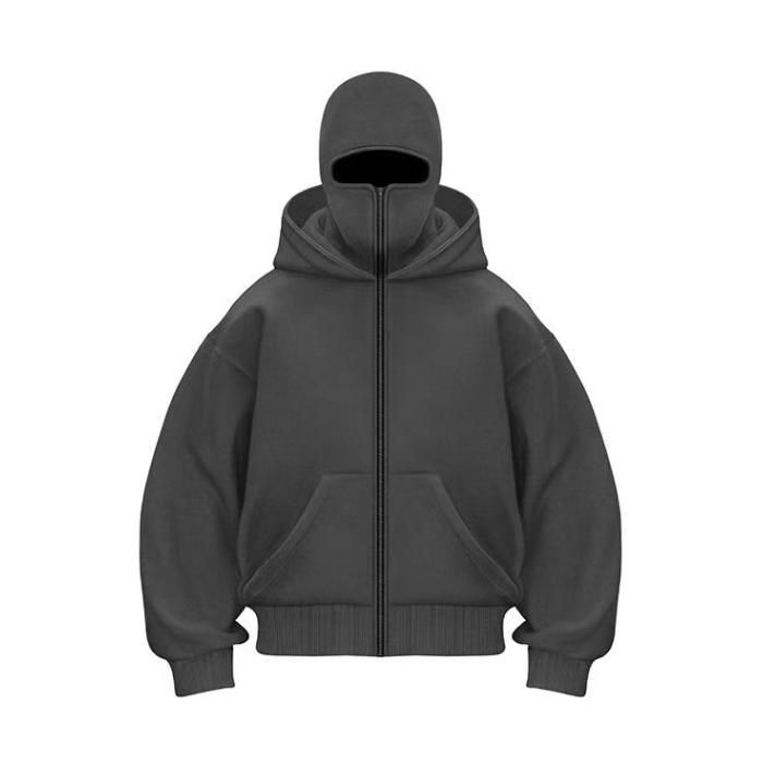 Sweat à Capuche Zippé Avec Cagoule Intégrée - Pour Homme Et Femme, Grande Taille, Chaud Et Coupe-vent, Pour Sport D'hiver