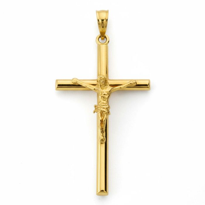 Pendentif - Médaille Croix Or Jaune - Chaine Offerte Pendentif - Médaille Croix Or Jaune - Chaine Offerte