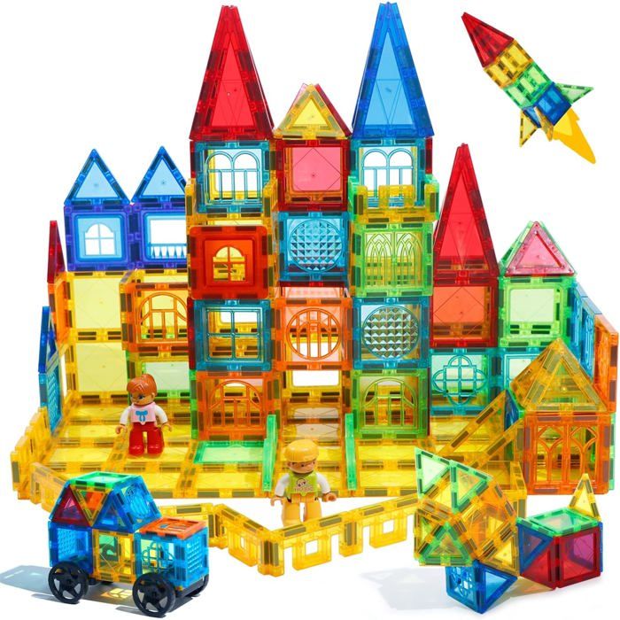 Jeu de Cubes Magnétiques Magblock 100PCS - Jouets Éducatifs pour Enfants 3-6 Ans
