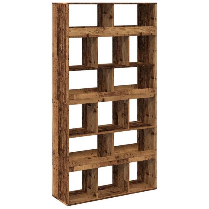 SALE 2026Bibliothèque - Colonne/Cloison de séparation pour livres - vieux bois - bois dingénierie 54.4 Kg 2159263