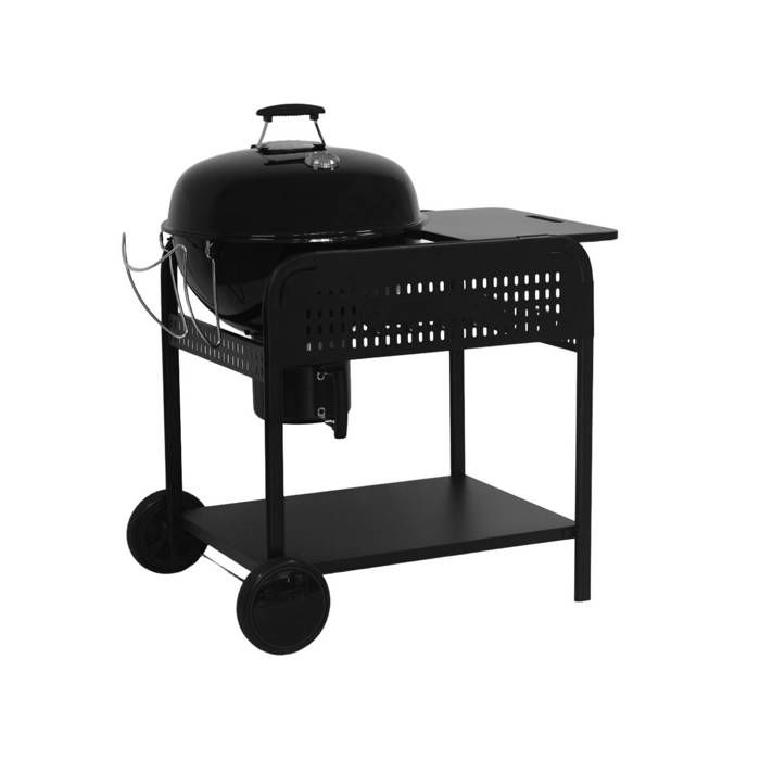 Barbecue rond charbon acier émaillé Ø53cm avec chariot MAURICE