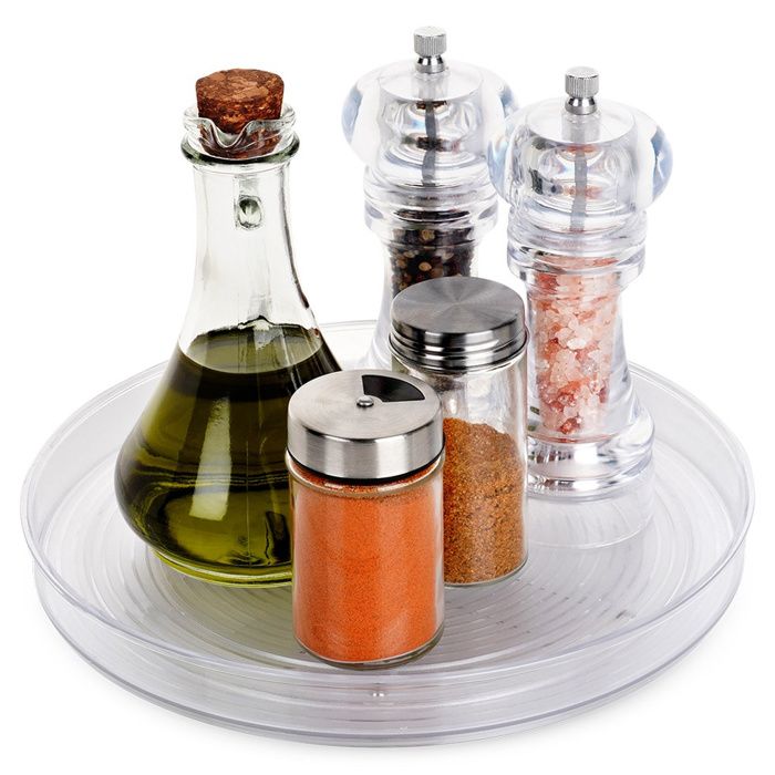Organisateur rotatif - EXCELLENT HOUSEWARE - 24 cm - 360° - Transparent - Utilisation universelle - Économie despace