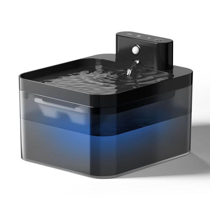 Fontaine à eau pour chat sans fil - Phoesky - 22 L - Rechargeable 2000mAh - Capteur intelligent - 16.05x18.4x14.3 cm