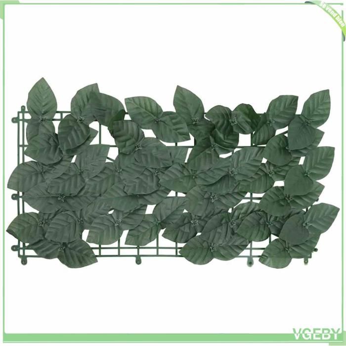 Brise-vue - FAFEICY - 367842 - Feuilles vert foncé - 200x150 cm - Polyéthylène/tissu