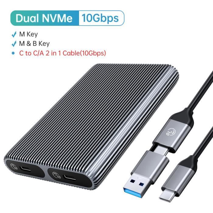 Boîtier RAID Double Baie ORICO MiniTower - Stockage Hybride Jusqu'à 56 To Pour Mac Mini M4 | Hub USB-C 10 Gbps