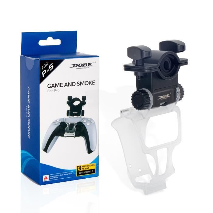 pour PS5 Chicha avec poignée en aluminium pour manette de jeu PS5-PS4, support de tuyau, accessoires pour fum