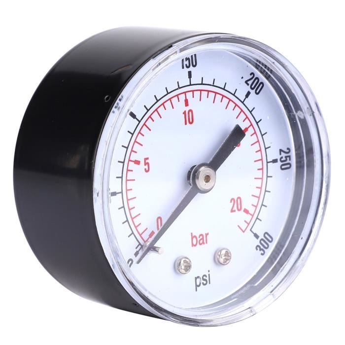 Connexion Arrière Du Manomètre (0-300psi 0-20bar)Manomètre Cadran De 50