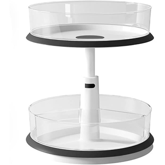 Bac Rangement Frigo Transparent, Plateau Tournant 360° Rotatif,Organisateur Frigo Avec Ventouse