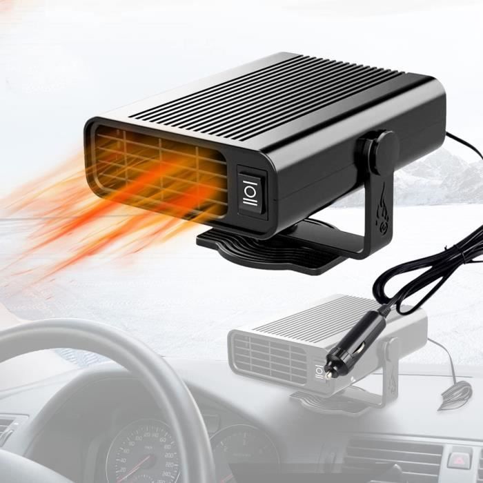 Dégivrage Pare-brise Portable Chauffage De Voiture 12V 150W - Ventilateur 2en1 Chauffage/Refroidissement | Dégivrage Et Désembuage Rapide Chauffage Voiture Allume Cigare