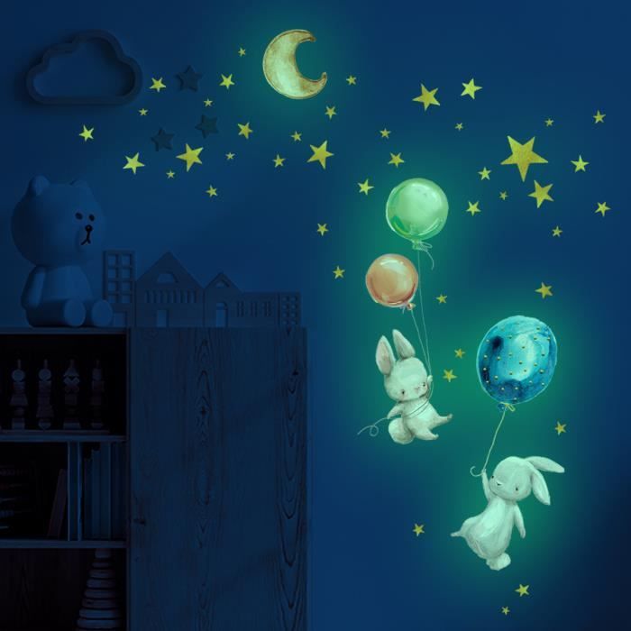 Stickers Muraux Forêt Animaux - Arbre, Cerf, Ours, Renard Pour Chambre Enfant