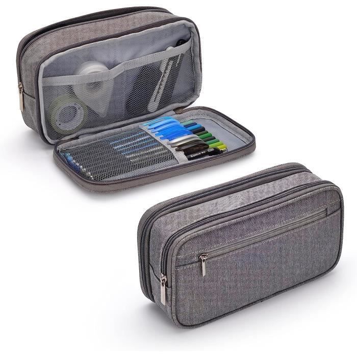 Étui à Crayons Grande Capacité Trousse Scolaire Pratique Double