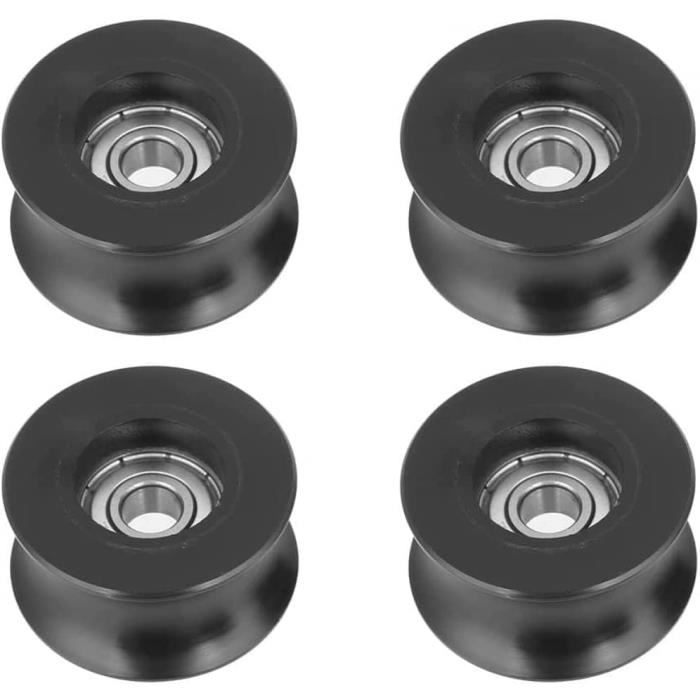 2 Poulies à Roulement à Billes En Acier Allié - Diamètre 40 Mm, Trou Central 8 Mm, Rainure En U Profonde Pour Levage Et Guidage - 11