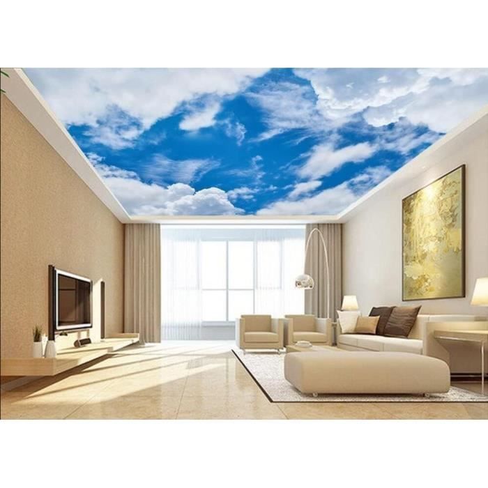 GIOBEL PVC autocollant plafond décoration 3d papier peint frais D floral relief salon chambre toit mural sticker art