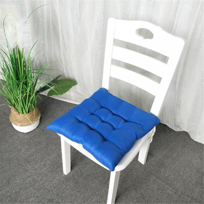 Lot De 2 Coussins De Chaise Carrés 40x40cm - Rembourrage épais, Housse Lavable, Déco Jardin Ou Salon, Couleur Jaune Soleil