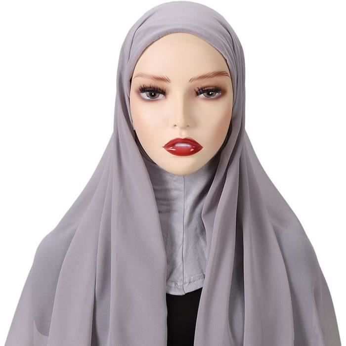Hijab En Satin YOFASEN Pour Femmes - 90x90 Cm, 23 Couleurs - Doux, Léger, Pour Toutes Saisons Et Occasions (Violet Foncé)
