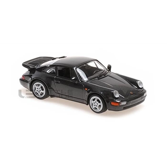【MAXICHAMPS】Porsche 911 Turbo Black 1:43 Porsche 911 964 Turbo 1990 Black Metallic Maxichamps