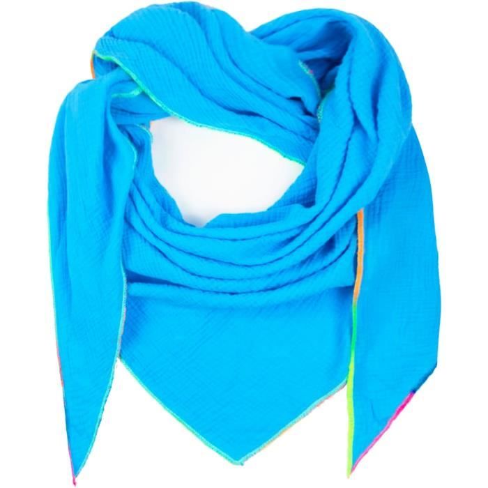 Chèche Écharpe - ITENDANCE - Coton - Noir - 80 Cm X 180 Cm - Mixte Automne/ Hiver Noir - Prêt-à-Porter