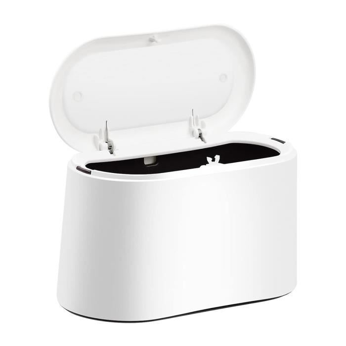Mini Poubelle De Bureau Avec Couvercle à Pression – Design Détachable – Pour Cuisine, Salle De Bain, Chambre - 9