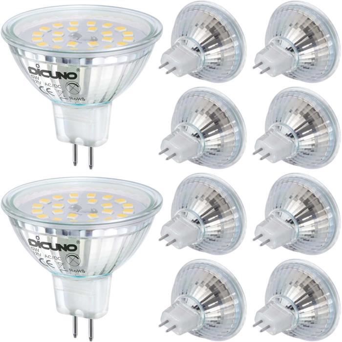 Wondlumi Lampadine LED GU5.3 MR16 6.5W, Luce Bianco Freddo 6000K, 700LM, Non Dimmerabili, Sostitutive Perfette Per Alogene Da 60W, Pacco Da 6
