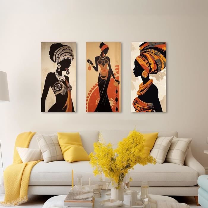 Tableau Toile Murale – Femme Africaine – Décoration Intérieure Moderne, Affiche Sans Cadre