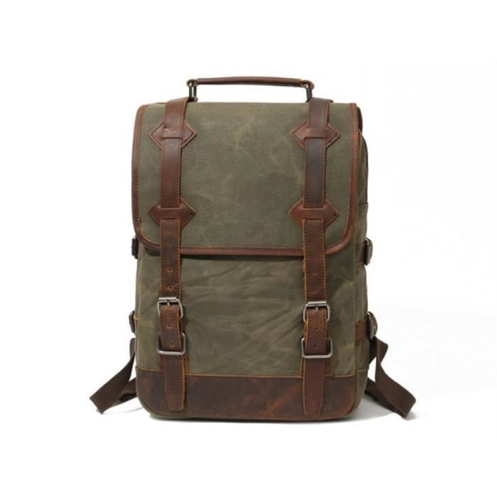 Sac A Dos Toile Et Cuir Achat Vente Pas Cher