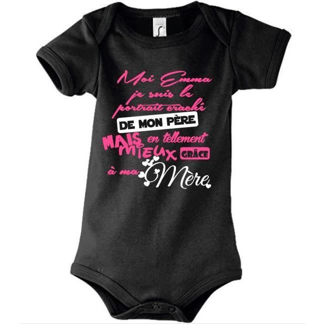 Body Bebe Personnalise Avec Prenom Taille 3 6 Mois Cadeau De Naissance Bebe Cdiscount Pret A Porter