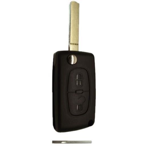 Coque De Clé Télécommandée MODIFIEE Pour Peugeot 107, 207, 307, 308SW, 407, 807, Partner - Réf. CE0536