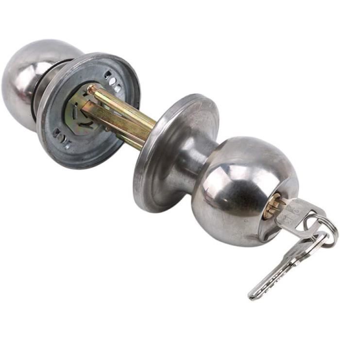 Poignée De Porte Intérieure Toledo - Finition Chrome Satiné, Zinc, Réversible, Pour Salle De Bain, Chambre