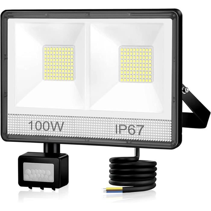 AJW100W Projecteur LED Exterieur Detecteur de Mouvement, 2 en 1 IP67 — free download