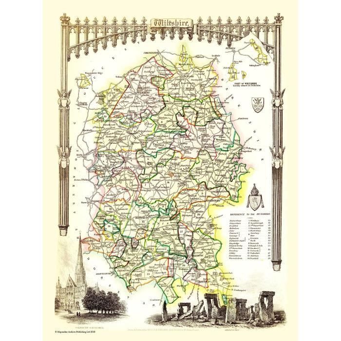 CARTE DE RUTLANDSHIRE 1836 Par Thomas Moule 1000 Pièce Puzzle (JG) EUR
