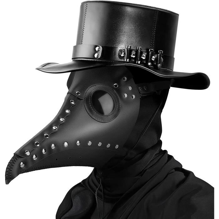 Masque de Bec de Docteur de Peste, PU Cuir Noir Peste Médiévale Docteur  Médecin Masque Accessoire Costume Steampunk Masques D[K564] - Cdiscount  Maison