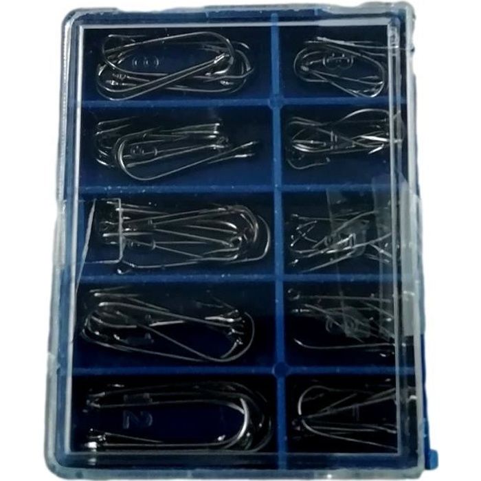 Fil De Peche PRO FILSTAR Lot De 10 Hameu00e7ons De Pu00eache Avec Bas De Ligne - Taille 9 - Fil De Pu00eache Mono 50 Cm - Diamu00e8tre 0,18 Mm - Fishing Hook