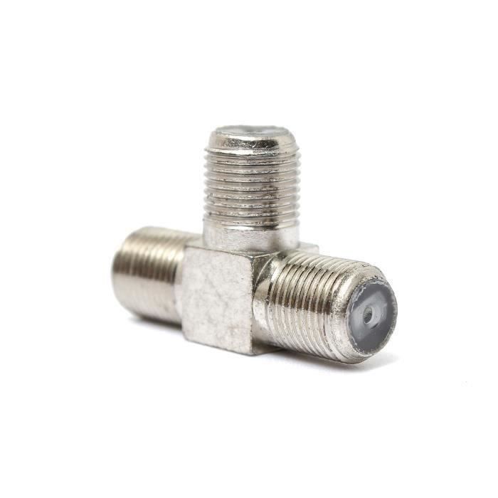 F Prise Filetage T Separateur Adaptateur Tv Cable Antenne Freeview Virgin Media Argent Bo38015 Prix Pas Cher Cdiscount