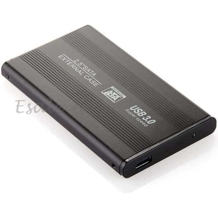 Boîtier Externe USB 3.0 Pour Disque Dur 2,5" - Rapide, Plug & Play, Jusqu'à 4 To - Parfait PC, PS4, Xbox