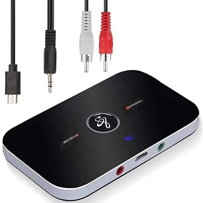 5.0 Récepteur Bluetooth Emetteur Adapter sans fil stéréo Jack 3,5 mm AUX Cinch RCA Optique pour TV PC Adaptateur Bluetooth Audio Emetteur Recepteur Voiture 