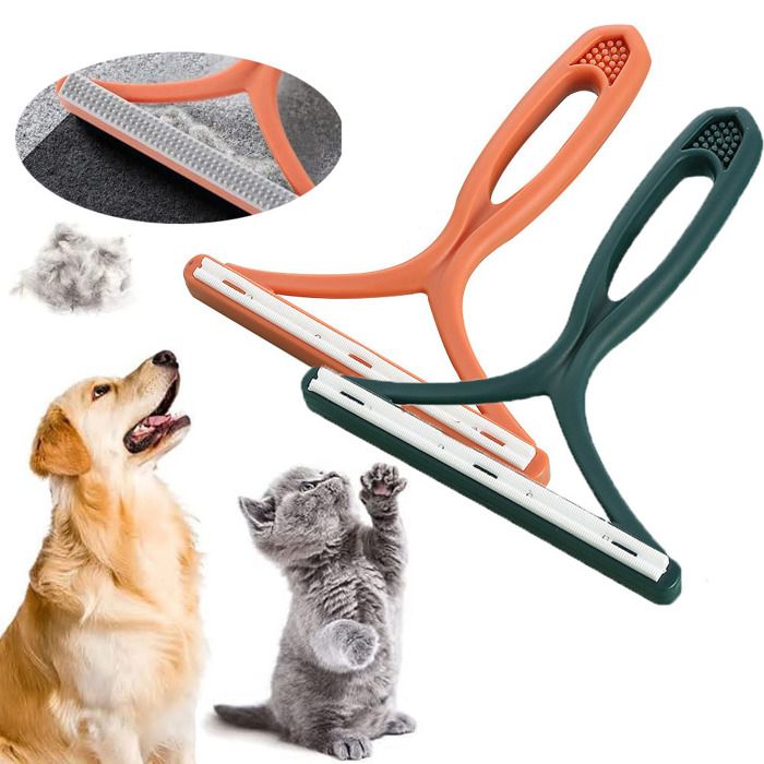 Gants De Toilettage Double Face Pour Chien Et Chat - Brosse Anti-poils Réutilisable - 2 Pièces