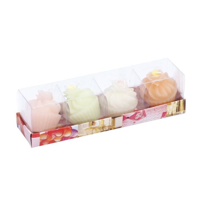 Bougies En Forme De Gateaux 4 Pieces 4 5 X5 Cm Cdiscount Maison