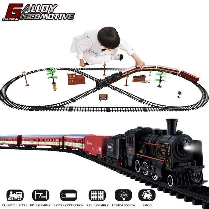 Train électrique Magique 123 Pièces – Circuit 3D Flexible, Rechargeable USB, Jouet Motorisé Anti-gravité – Dès 3 Ans