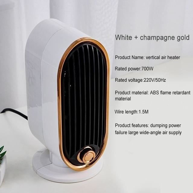 Radiateur d'appoint,petit radiateur électrique à angle réglable,chauffage  rapide,ventilateur,chauffage rapide,idéal p- 700W white