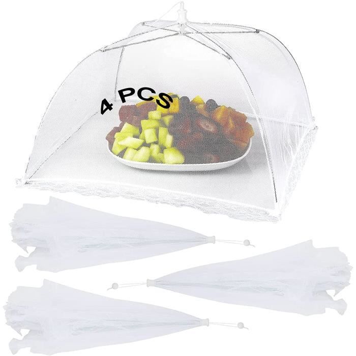 Lot De 3 Cloches Alimentaires Pliables - 32x32 Cm - Anti-insectes - Pique-nique, Camping